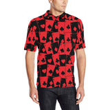 Casino Cards Suits Pattern Print Design 02 Men's All Over Print Polo Shirt