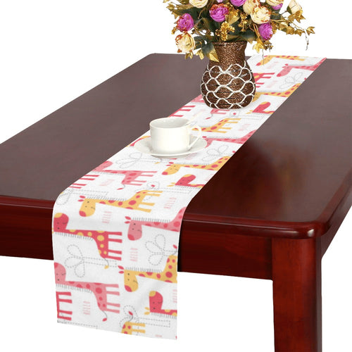 Giraffe Pattern Print Design 03 Table Runner