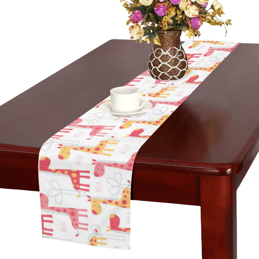 Giraffe Pattern Print Design 03 Table Runner