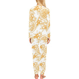 hand drawn orange fruit pattern Women's All Over Print Pajama Set