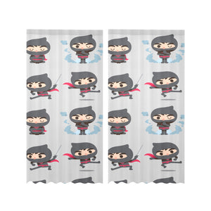 Cute ninja pattern Gauze Curtain