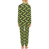 Green Peas Pattern Print Design 05 Women's All Over Print Pajama Set