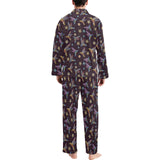 Hummingbird Pattern Print Design 04 Men's Long Pajama Set