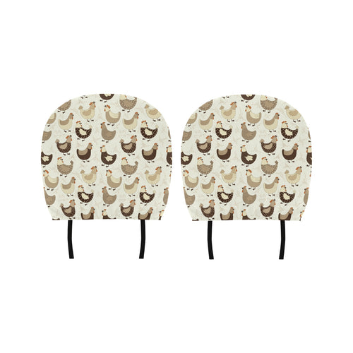 Cute rooster chicken cock Car Headrest Cover