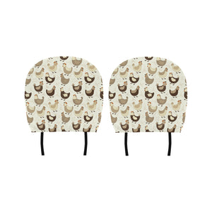 Cute rooster chicken cock Car Headrest Cover