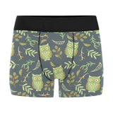 Cute owls leaves pattern Men's All Over Print Boxer Briefs Men's Underwear