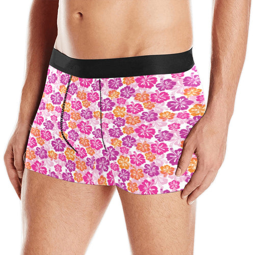 Hibiscus Pattern Print Design 01 Men's All Over Print Boxer Briefs Men's Underwear