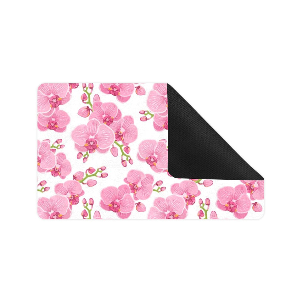 pink purple orchid pattern background Doormat