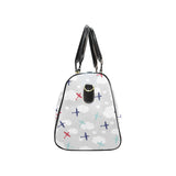 Airplane cloud grey background Travel Bag