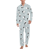 Sheep polka dot cloud pattern Men's Long Pajama Set