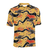 Kangaroo Australian aboriginal art pattern Men's All Over Print Polo Shirt