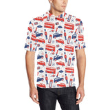 British Pattern Print Design 03 Men's All Over Print Polo Shirt