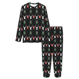 Deer Christmas new year pattern argyle Women's All Over Print Pajama Set