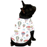 Hot air balloon pattern All Over Print Pet Dog Round Neck Fuzzy Shirt