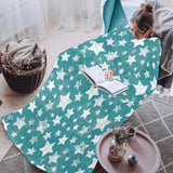 Vintage star pattern Blanket Robe with Sleeves