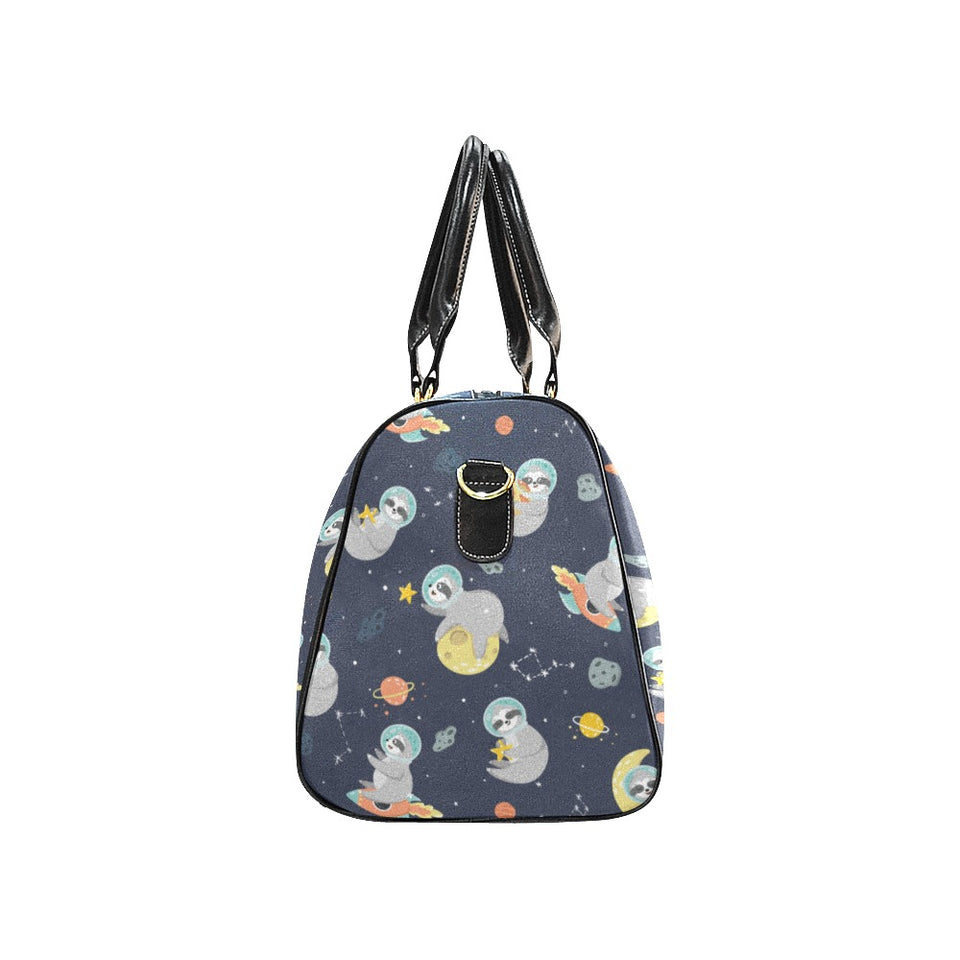 Cute sloth astronaut star planet rocket pattern Travel Bag