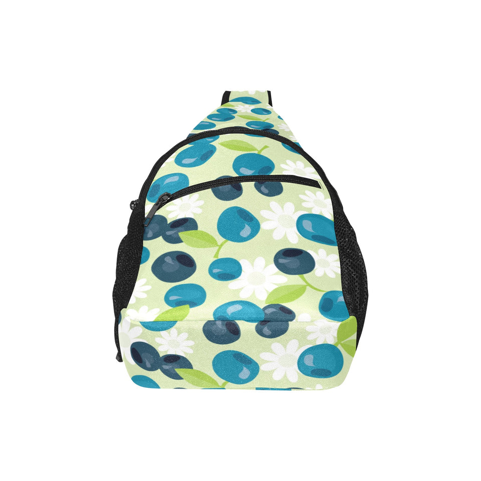 blueberry flower pattern All Over Print Chest Bag