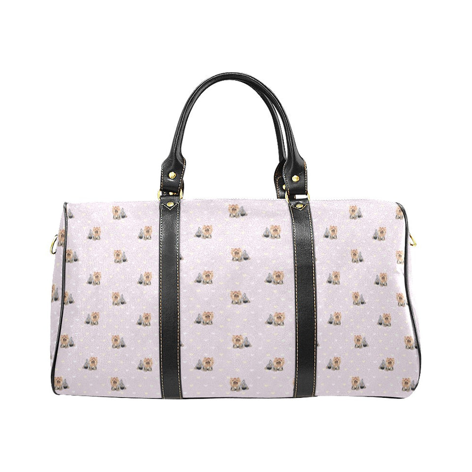 Yorkshire Terrier Pattern Print Design 02 Travel Bag