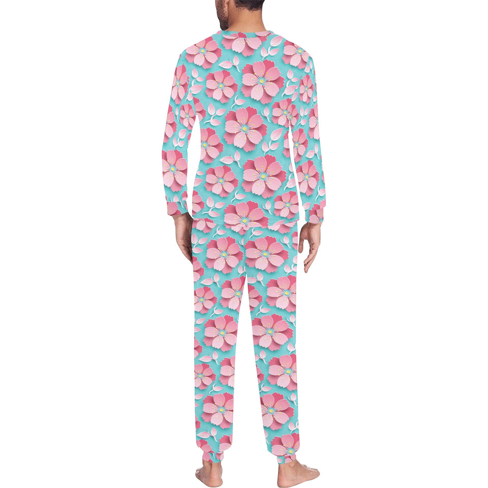 3D sakura cherry blossom pattern Men's All Over Print Pajama
