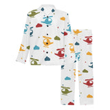 Colorful helicopter pattern Men's Long Pajama Set