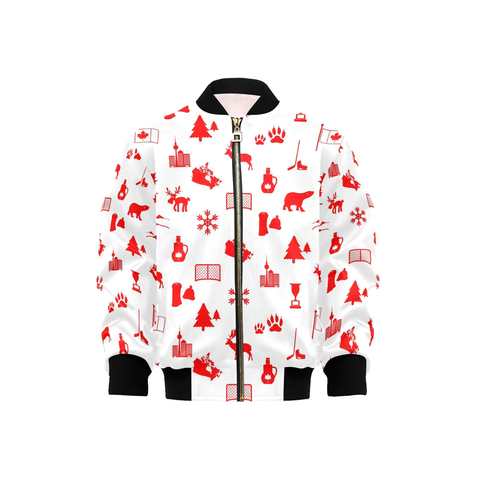Canada Pattern Print Design 04 Kids' Boys' Girls' Bomber Jacket