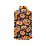 Pumpkin flowers spiderweb Halloween theme Men's Padded Vest