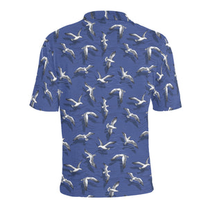 Seagull Pattern Print Design 03 Men's All Over Print Polo Shirt