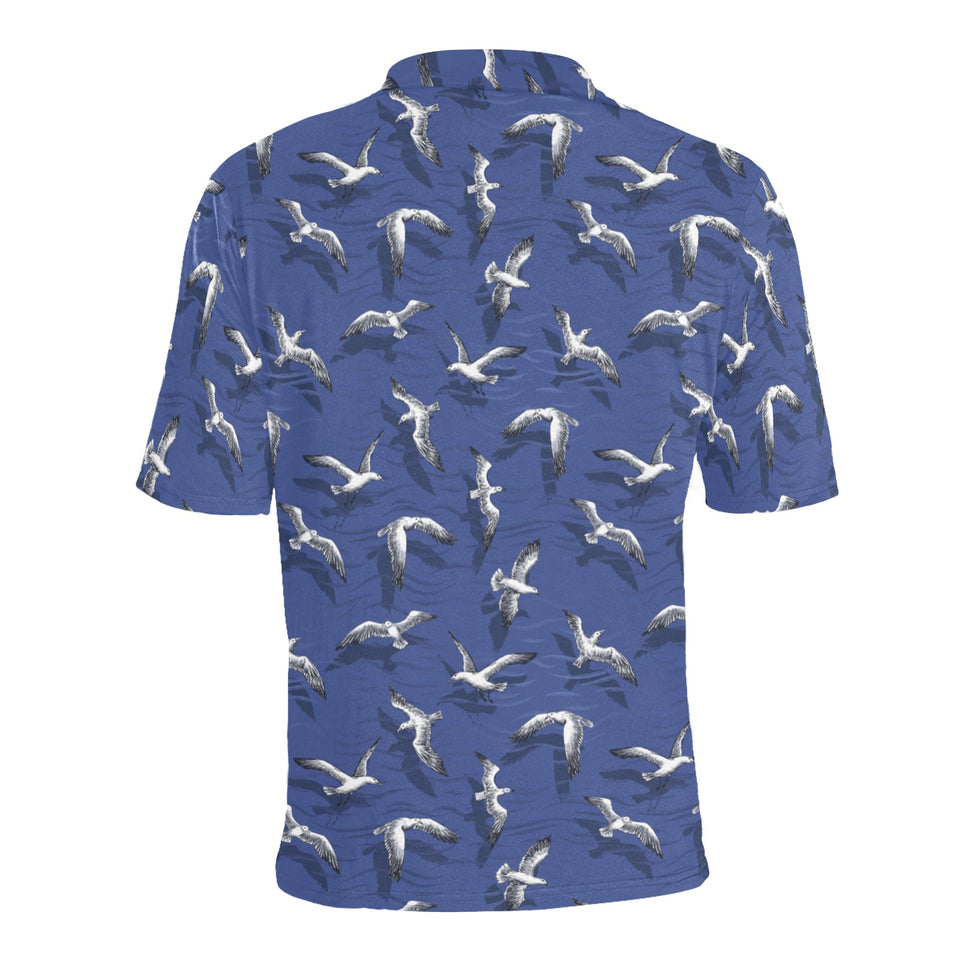 Seagull Pattern Print Design 03 Men's All Over Print Polo Shirt