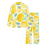 lemon design pattern Women's Long Pajama Set