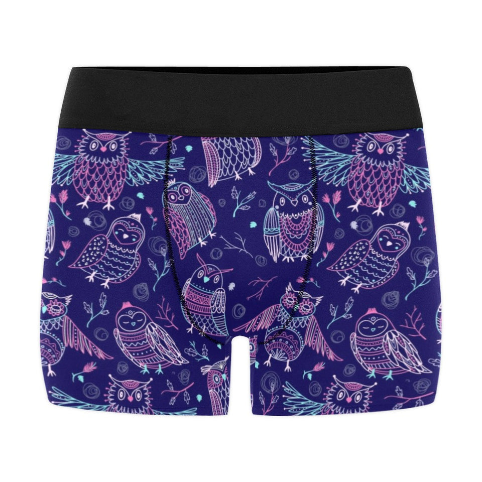 Cute owls pattern boho style ornament Men's All Over Print Boxer Briefs Men's Underwear
