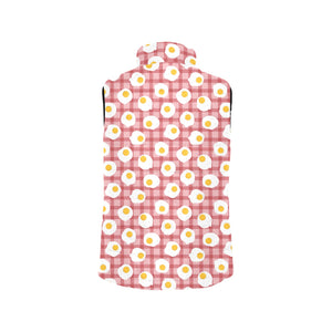 Fried Eggs Pattern Print Design 03 Men's Padded Vest