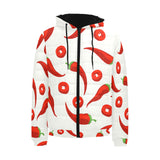 Chili pattern Men's Padded Hooded Jacket