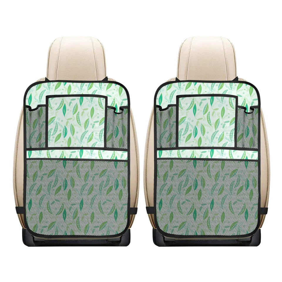 Green Peas Pattern Print Design 01 Car Seat Back Organizer