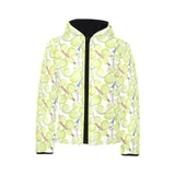 Tennis Pattern Print Design 01 Kids' Boys' Girls' Padded Hooded Jacket