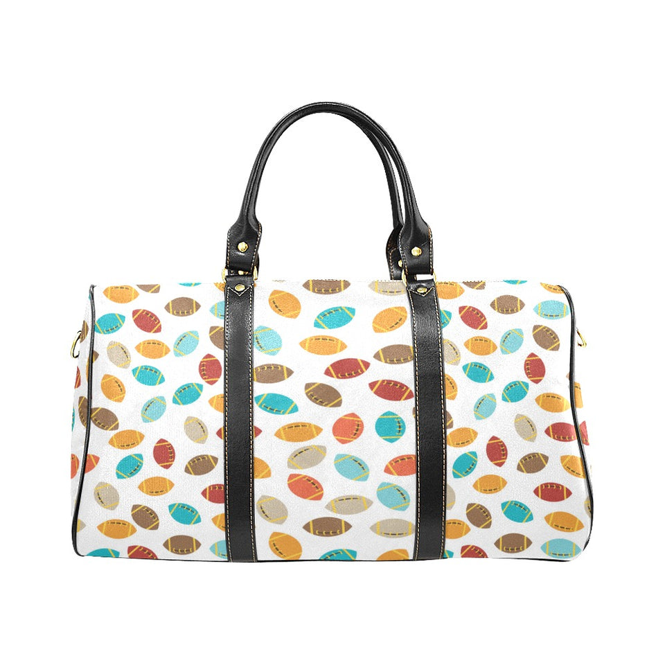 Colorful american football ball pattern Travel Bag