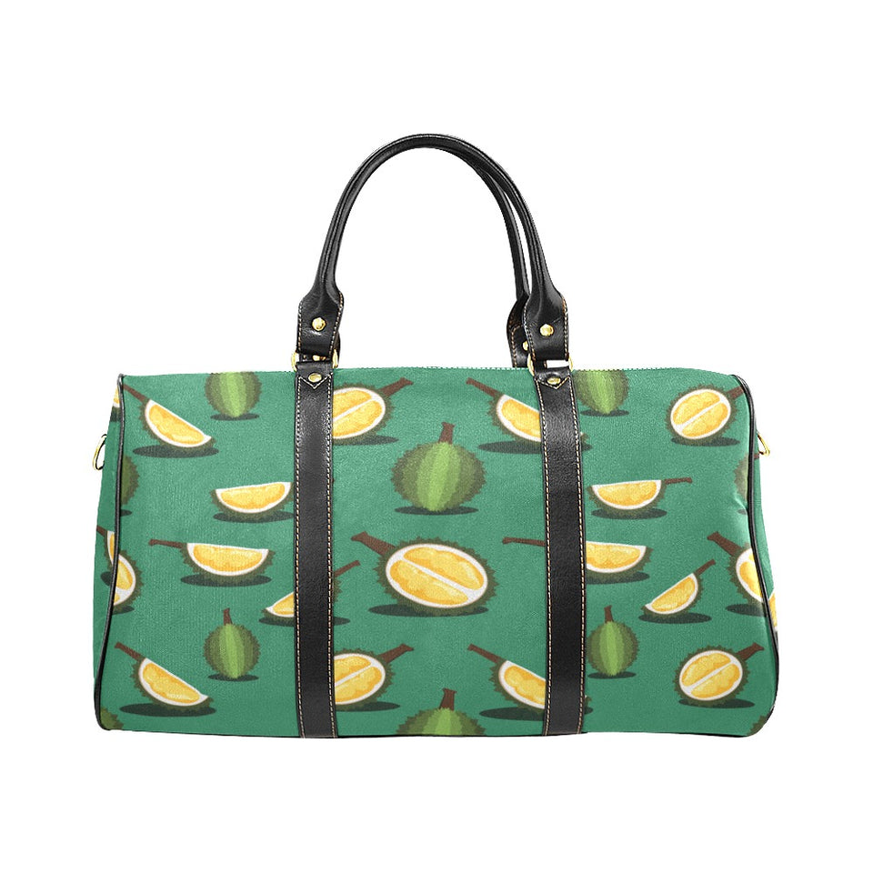 Durian pattern green background Travel Bag