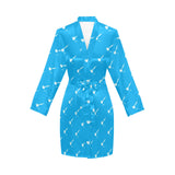 Darts Pattern Print Design 05 Women's Long Sleeve Belted Night Robe