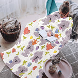 Cute koalas teapots tea Blanket Robe with Sleeves