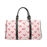 cherry pattern pink background Travel Bag