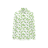Green Peas Pattern Print Design 04 Women's Long Sleeve Polo Shirt