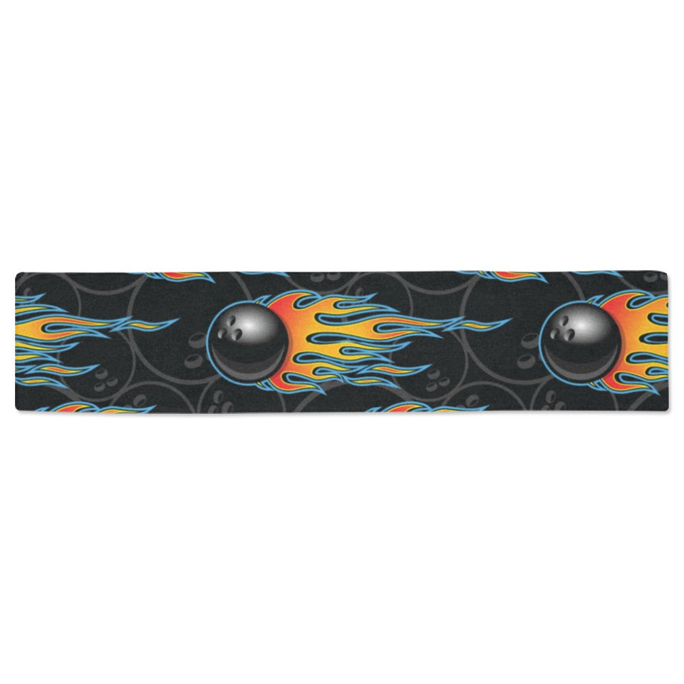 Bowling balls flame pattern Table Runner