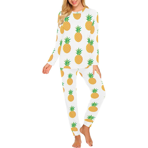 Pineapples pattern Women's All Over Print Pajama Set