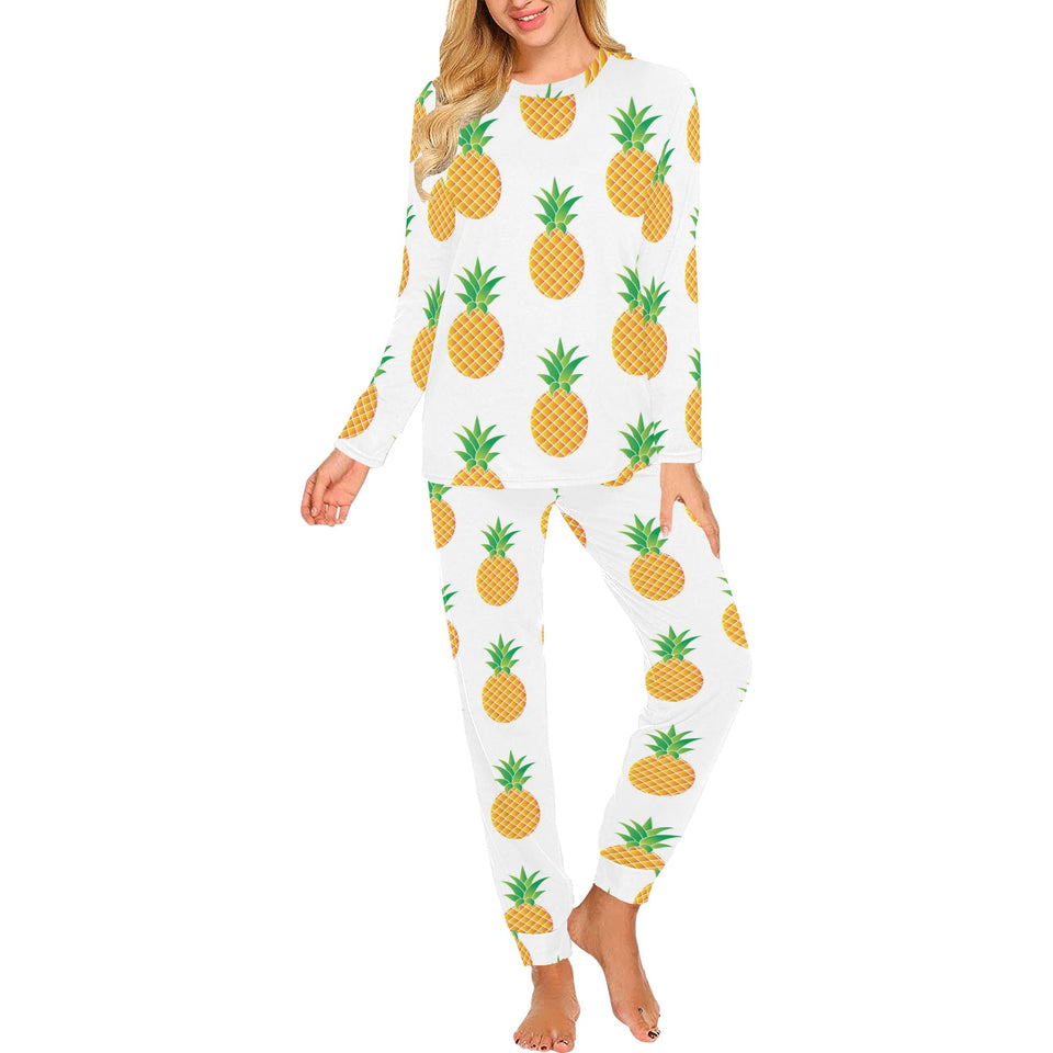 Pineapples pattern Women's All Over Print Pajama Set