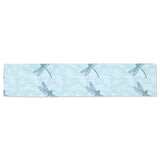 Dragonfly pattern blue background Table Runner