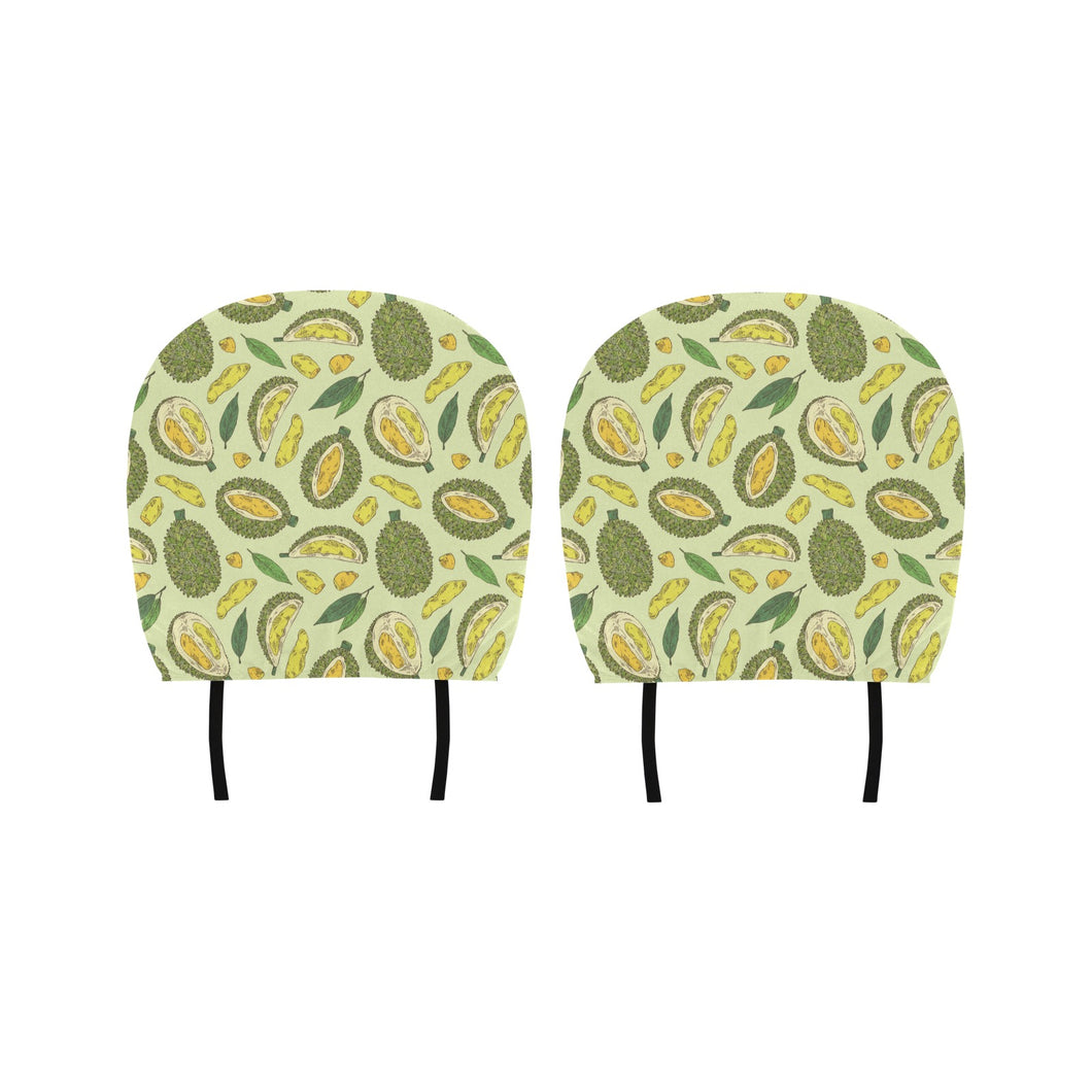 Durian leaves pattern background Car Headrest Cover