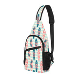 Surfboard Pattern Print Design 02 All Over Print Chest Bag