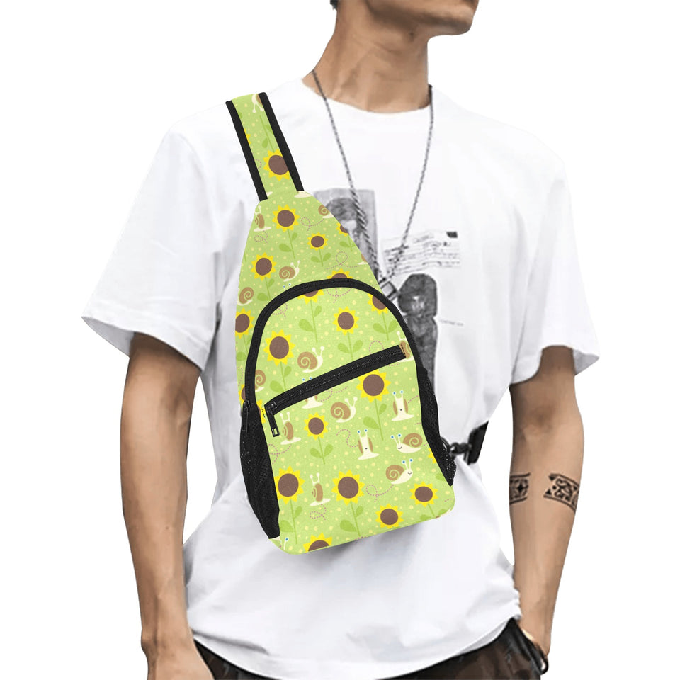 Snail Pattern Print Design 01 All Over Print Chest Bag