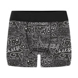 Handwritten cheese pattern Men's All Over Print Boxer Briefs Men's Underwear