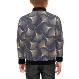 Gold ginkgo leaves Kids' Boys' Girls' Bomber Jacket