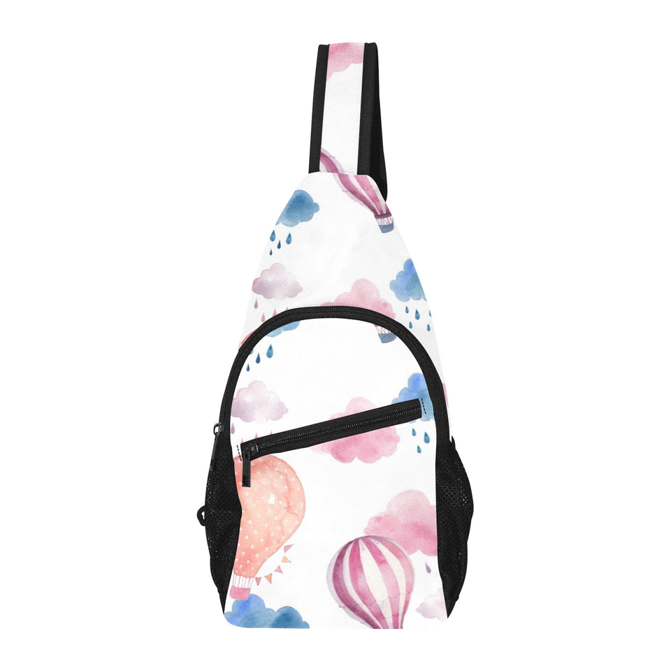 Watercolor air balloon cloud pattern All Over Print Chest Bag
